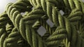 Olive Green Rope Texture Background Closeup Royalty Free Stock Photo