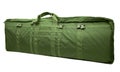 Olive green soft case for guns isolated for white