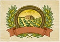 Olive harvest label