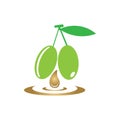 olive illustration logo vector