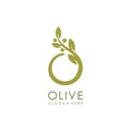 Olive logo vector design premium