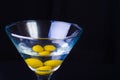 3 Olive Martini Close-Up Royalty Free Stock Photo