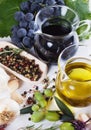 Olive oil and balsamic vinegar Royalty Free Stock Photo