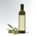 Olive oil bottle Royalty Free Stock Photo