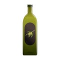 Olive oil bottle. Vector isolated illustration