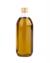Olive oil bottle on a white background
