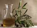 Olive Oil in a Cruet Royalty Free Stock Photo