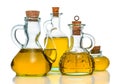 Olive oil in different bottles Royalty Free Stock Photo