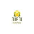 Olive oil drop logo. Organic olive oil design. Royalty Free Stock Photo