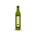 Olive oil. Flat icon. Isolated. Olive oil bottle. Vector