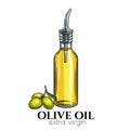 Olive oil glass bottle dispenser