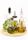 Olive oil with herbs Royalty Free Stock Photo