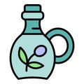 Olive oil jug icon vector flat Royalty Free Stock Photo