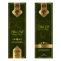 Olive oil labels Set. Vector illustration templates for olive oil packaging