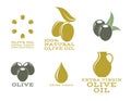 Olive oil. labels and icons