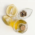 olive oil, lemon and pepper mix