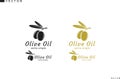 Olive oil logo. Black olives and green olives