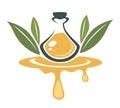 Olive oil, oily liquid organic product banner vector
