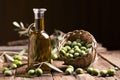 Olive oil and olive branch