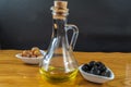 Olive oil and olives Royalty Free Stock Photo