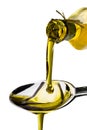 Olive Oil Poured Royalty Free Stock Photo