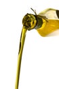Olive Oil Poured from A Bottle Royalty Free Stock Photo