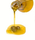 Olive oil pouring Royalty Free Stock Photo