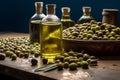 Olive Oil Production and Extraction Process. Olive Harvest.