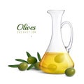 Olive Oil Realistic Composition