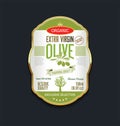 Olive oil retro vintage background label Royalty Free Stock Photo