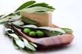 Olive oil soap Royalty Free Stock Photo