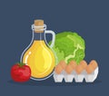 olive oil with tomato and eggs with lettuce nutrition