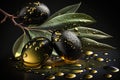 Olive olive, olives. A classic and traditional decoration of Italian food cuisine. Creative and great authentic servers