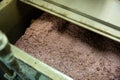 Olive paste in crusher machine