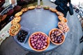 Olive samples on market in Brussels