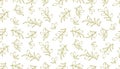 Olive seamless pattern. Vector decorative olive branch. Royalty Free Stock Photo