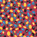 Olive seamless pattern, Vector illustration, Red yellow
