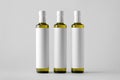 Olive / Sunflower / Sesame Oil Bottle Mock-Up - Three Bottles. Blank Label