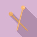 Olive toothpick icon flat vector. Tooth stick