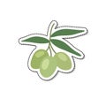 Olive tree doodle icon, vector illustration Royalty Free Stock Photo