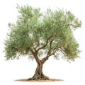 Olive tree isolated on transparent background Royalty Free Stock Photo