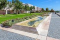 Olive-Trees Garden in CCB - Centro Cultural de Belem Royalty Free Stock Photo