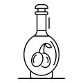 Olive vinegar icon, outline style