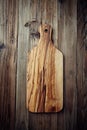 Olive wood chopping board Royalty Free Stock Photo