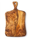 Olive wood cutting board isolated on white background Royalty Free Stock Photo
