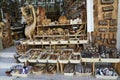 Heraklion, 3rd september: Olive wooden Objects Store from Heraklion city on Crete island