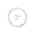 Olive wreath, pencil drawing, wedding card, invitation card