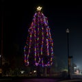 Olivehurst town square Christmas tree Royalty Free Stock Photo
