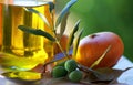 Oliveoil and food ingredients.