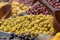 Olives. Of all varieties and in all shapes! Blacks, greens, bigs, little ones, Syrians, Arabs, Royalty Free Stock Photo